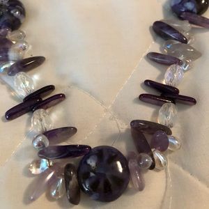 HANDMADE ONE OF A KIND 30” PURPLE NECKLACE